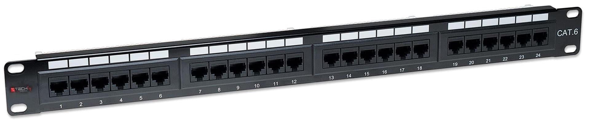 Pannello Patch UTP 24 Posti RJ45 Cat.6 Techly in Pannelli patch Ethernet Scontolo.net - Potenza, commercioVirtuoso.it