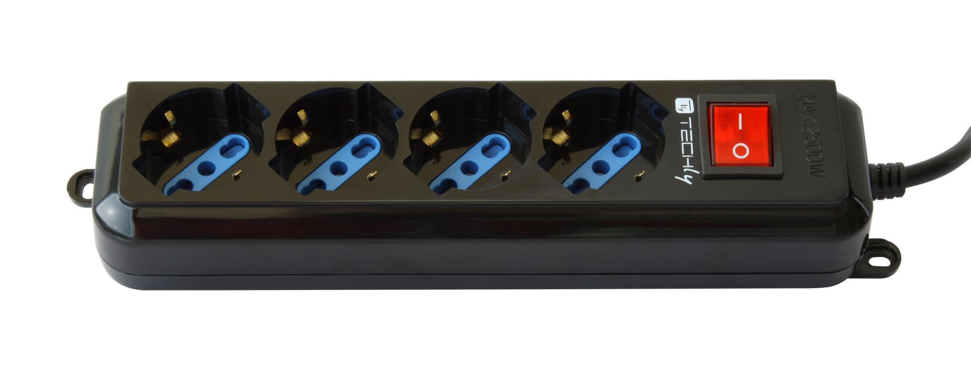 Multipresa 4 Posti Italiana Bipasso con Interruttore Nero in Multiprese Scontolo.net - Potenza, commercioVirtuoso.it