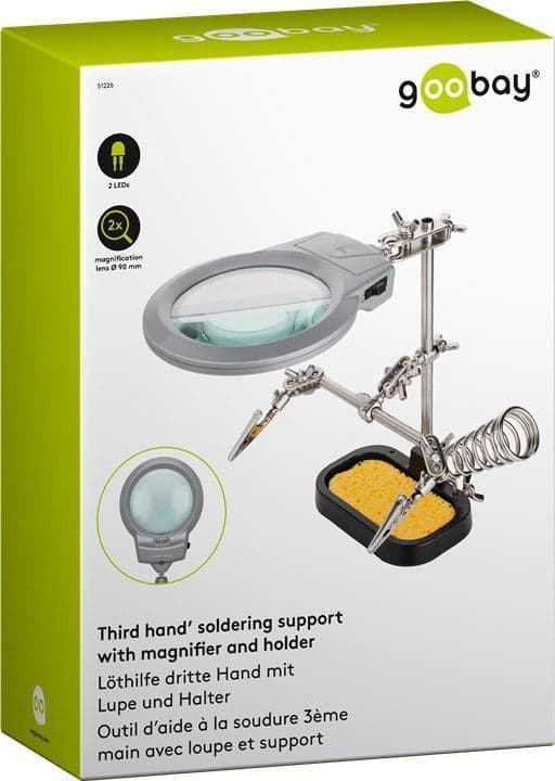 Supporto Saldatura a Tre Bracci con Lente LED e Spugna in Stazioni di saldatura Scontolo.net - Potenza, commercioVirtuoso.it