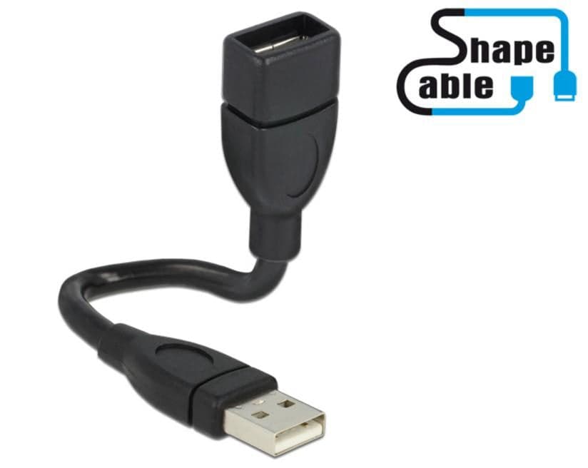 Cavo semi-rigido USB2.0 A Maschio / A Femmina 15cm Nero in  Scontolo.net - Potenza, commercioVirtuoso.it