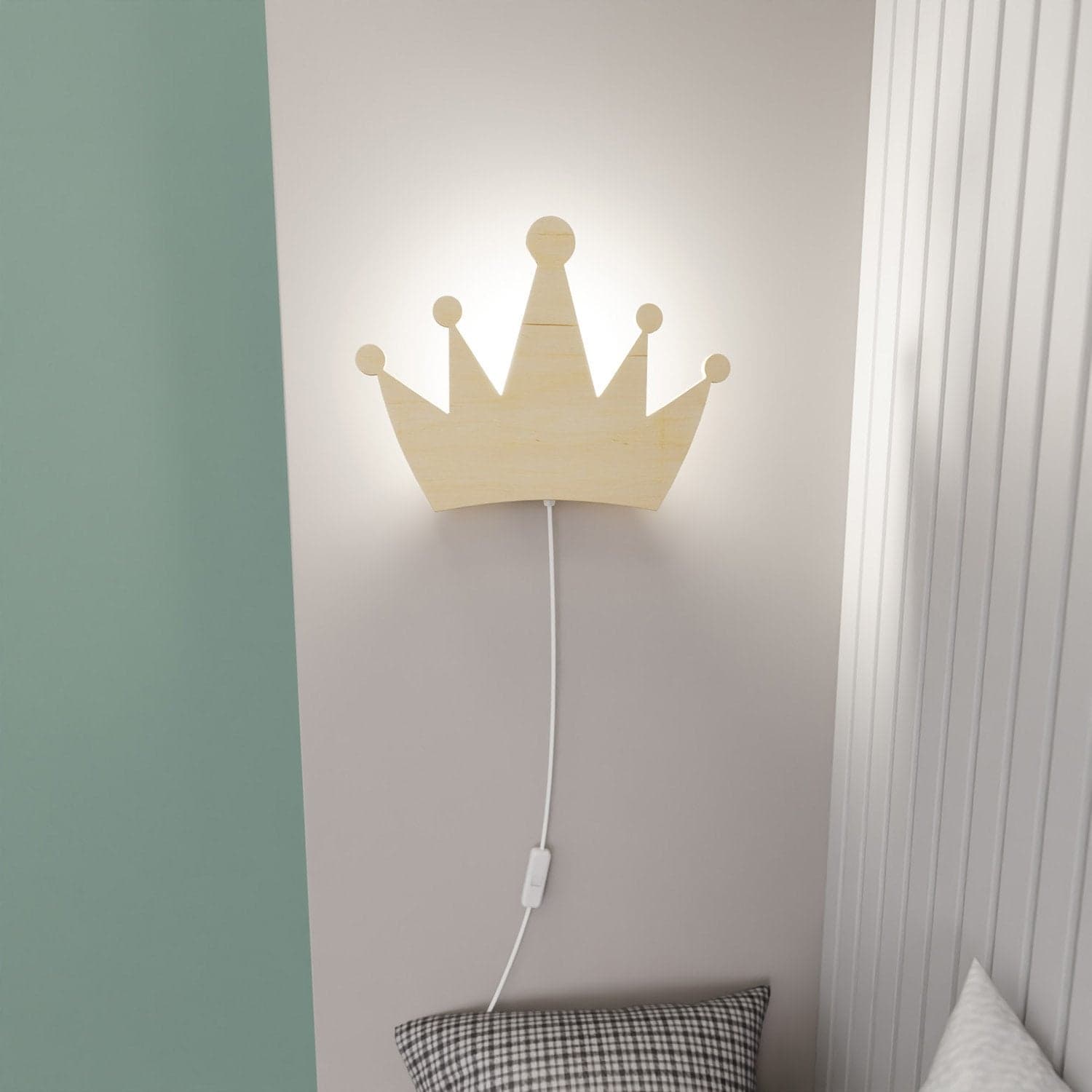 Applique Safari A Forma Di Corona 1 Luce E14 In Compensato in Applique LuceArt - Montecorvino Pugliano, commercioVirtuoso.it
