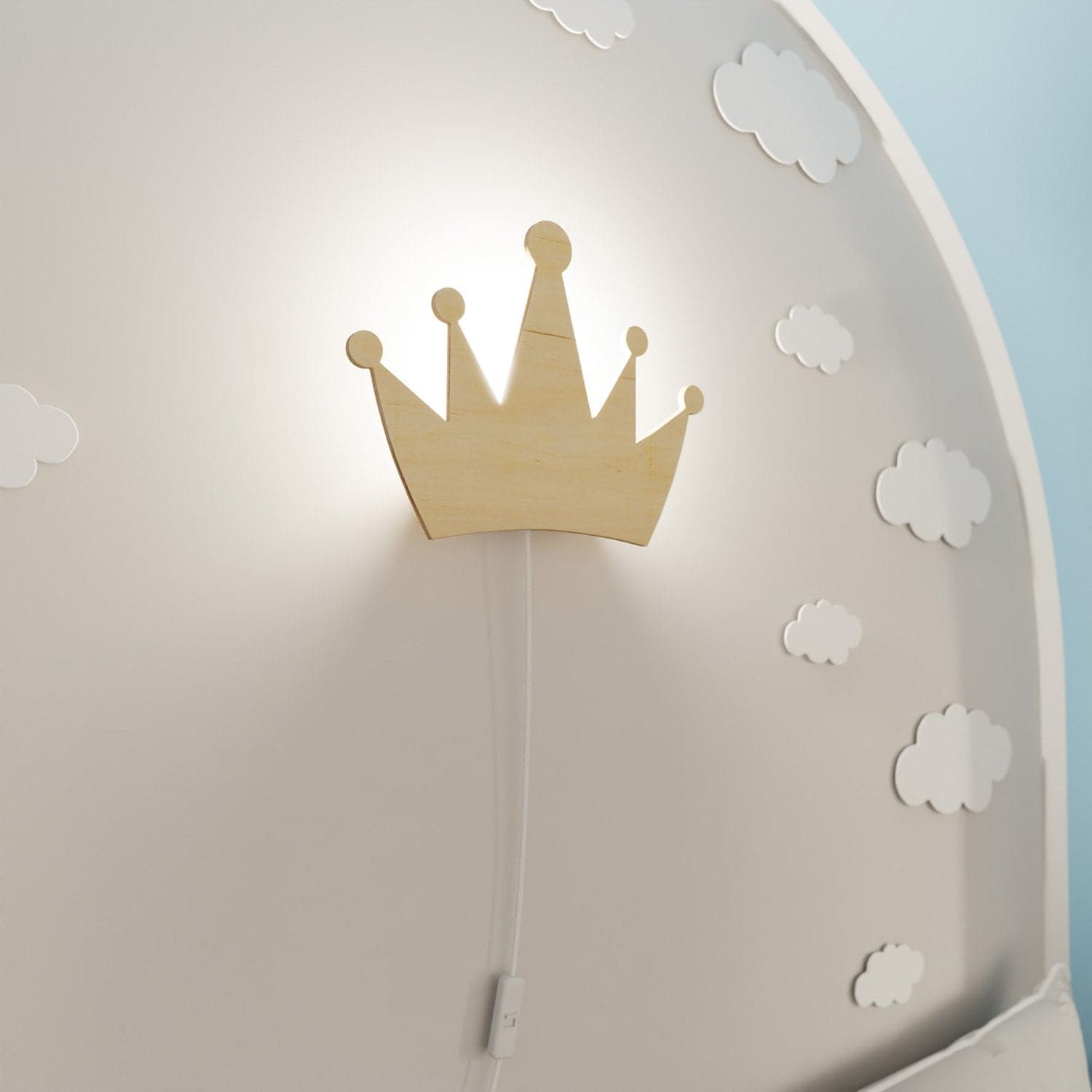 Applique Safari A Forma Di Corona 1 Luce E14 In Compensato in Applique LuceArt - Montecorvino Pugliano, commercioVirtuoso.it