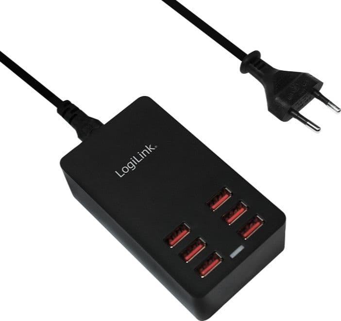 Caricatore da Tavolo a 6 porte USB 32W Nero in Caricabatterie da muro Scontolo.net - Potenza, commercioVirtuoso.it