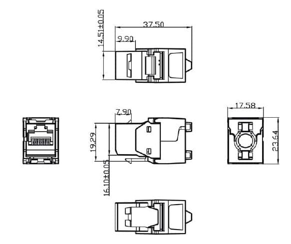 Frutto Keystone Cat.6A UTP Bianco con tappo antipolvere in Cavi Ethernet Scontolo.net - Potenza, commercioVirtuoso.it