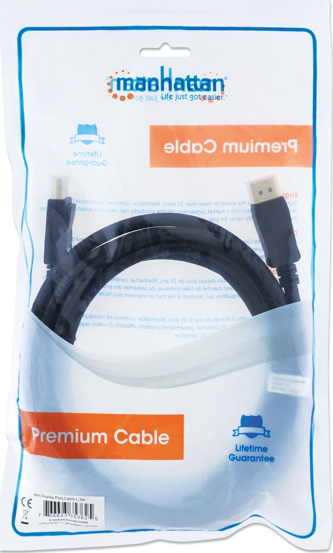 Cavo Audio/Video DisplayPort 1.4 8K a 60 Hz M/M 3 metri Nero in  Scontolo.net - Potenza, commercioVirtuoso.it