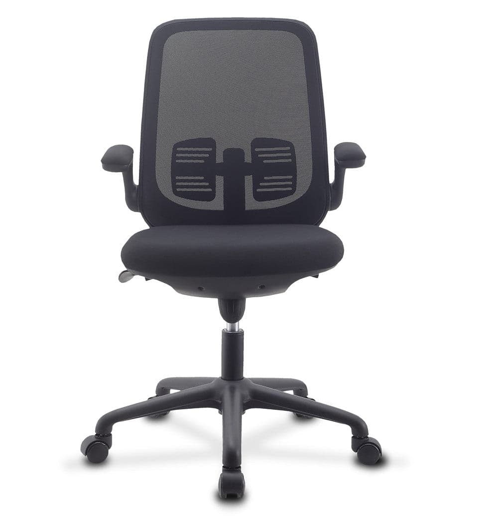 Sedia per Ufficio Regolabile in Altezza con Braccioli Pieghevoli Nera in Sedie da scrivania Scontolo.net - Potenza, commercioVirtuoso.it