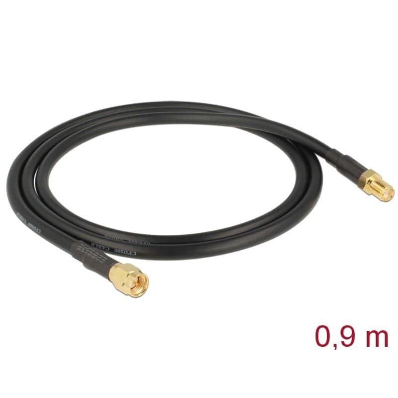 Cavo Antenna SMA M/F a Basse Perdite 0,9m Nero in Cavi coassiali Scontolo.net - Potenza, commercioVirtuoso.it