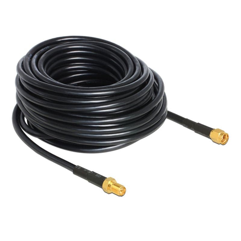 Cavo Antenna SMA M/F a Basse Perdite 15m Nero in Cavi Antenna Scontolo.net - Potenza, commercioVirtuoso.it