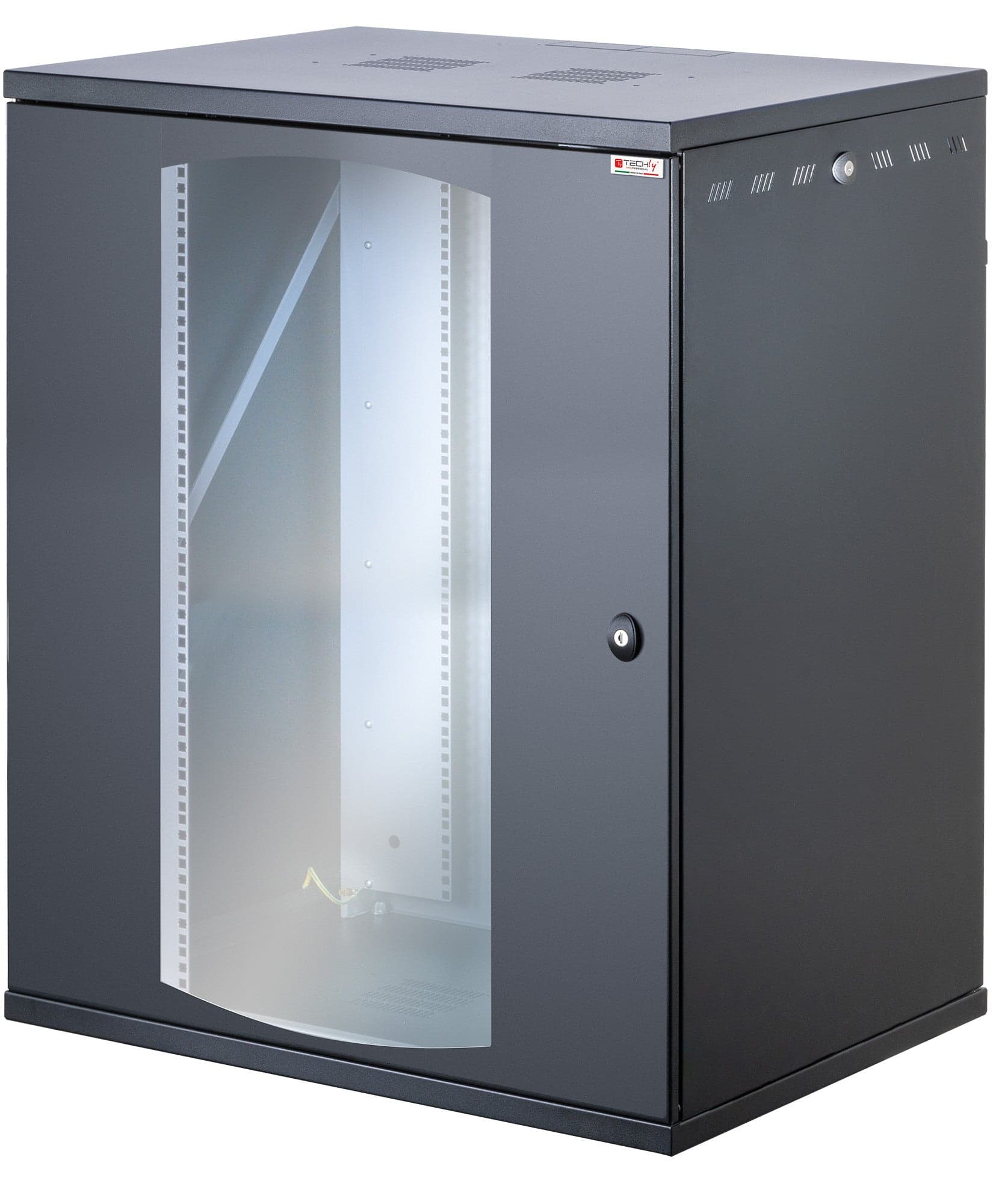 Armadio Rack 19'' a Muro 16U P 600mm L 800mm Porta Vetro Nero in  Scontolo.net - Potenza, commercioVirtuoso.it