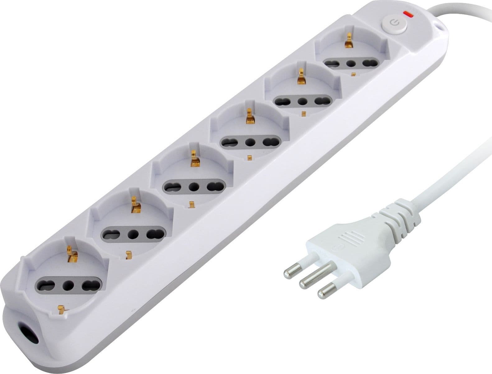 Presa Multipla a 6 Posti Italiana Bipasso/Schuko Spina 16A in Multiprese Scontolo.net - Potenza, commercioVirtuoso.it