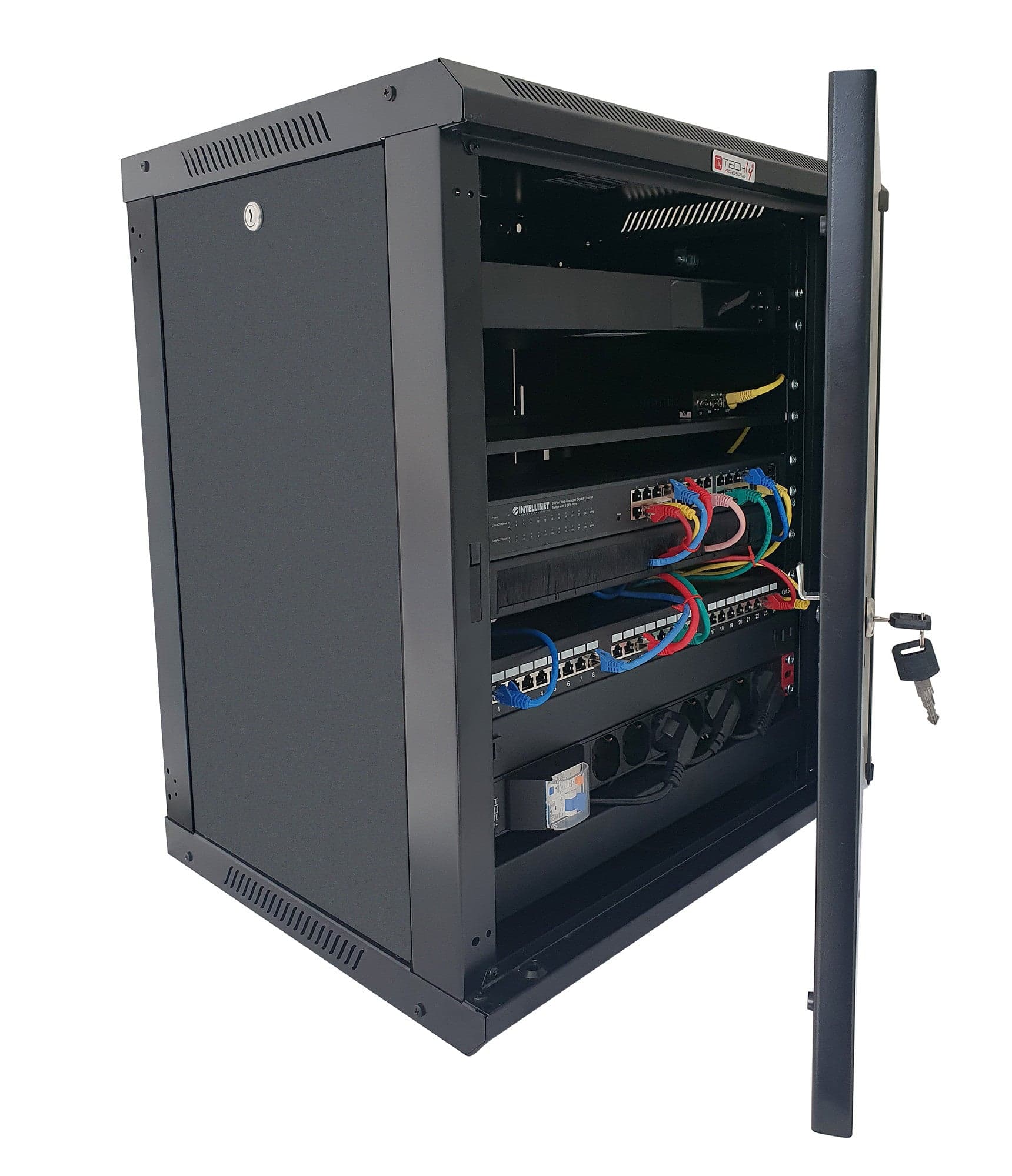 Armadio Rack 19'' a Muro 20 Unit&agrave P.450 mm Flat Pack Nero in  Scontolo.net - Potenza, commercioVirtuoso.it