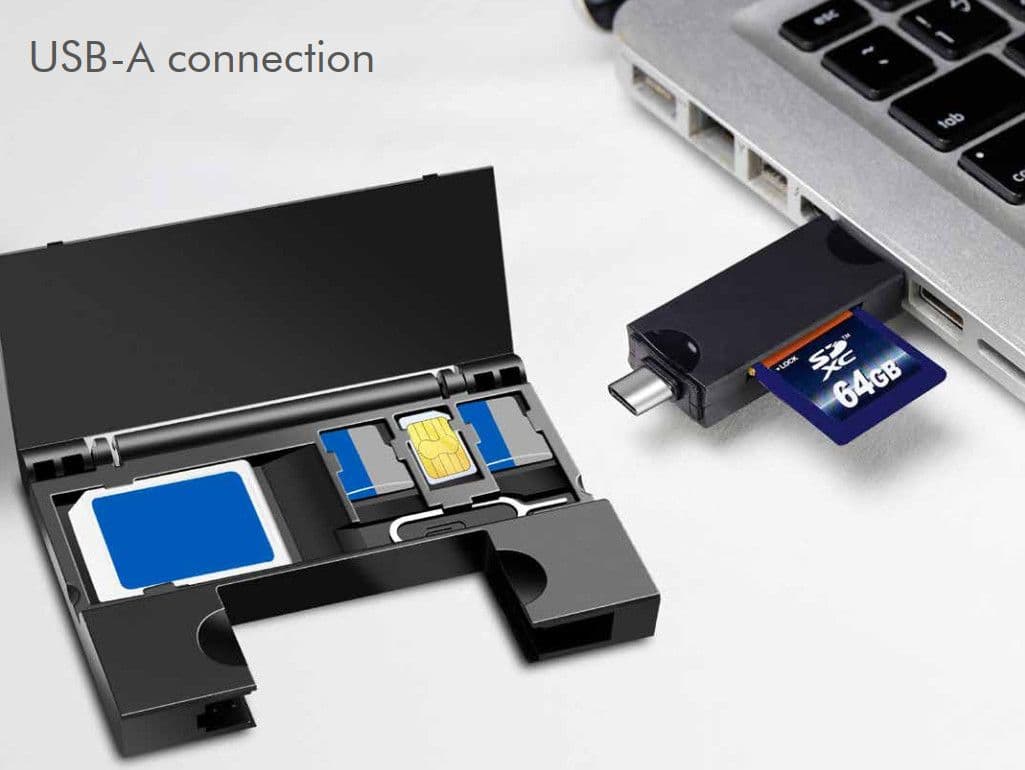 Lettore di Memorie USB 3.2 Gen1 2 in 1 con Custodia Card in Lettori schede di memoria esterni Scontolo.net - Potenza, commercioVirtuoso.it