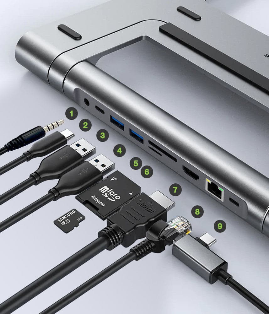 Docking Station USB-C&trade 9 in 1 Hub USB3.1 Stand per Notebook Pieghevole in  Scontolo.net - Potenza, commercioVirtuoso.it