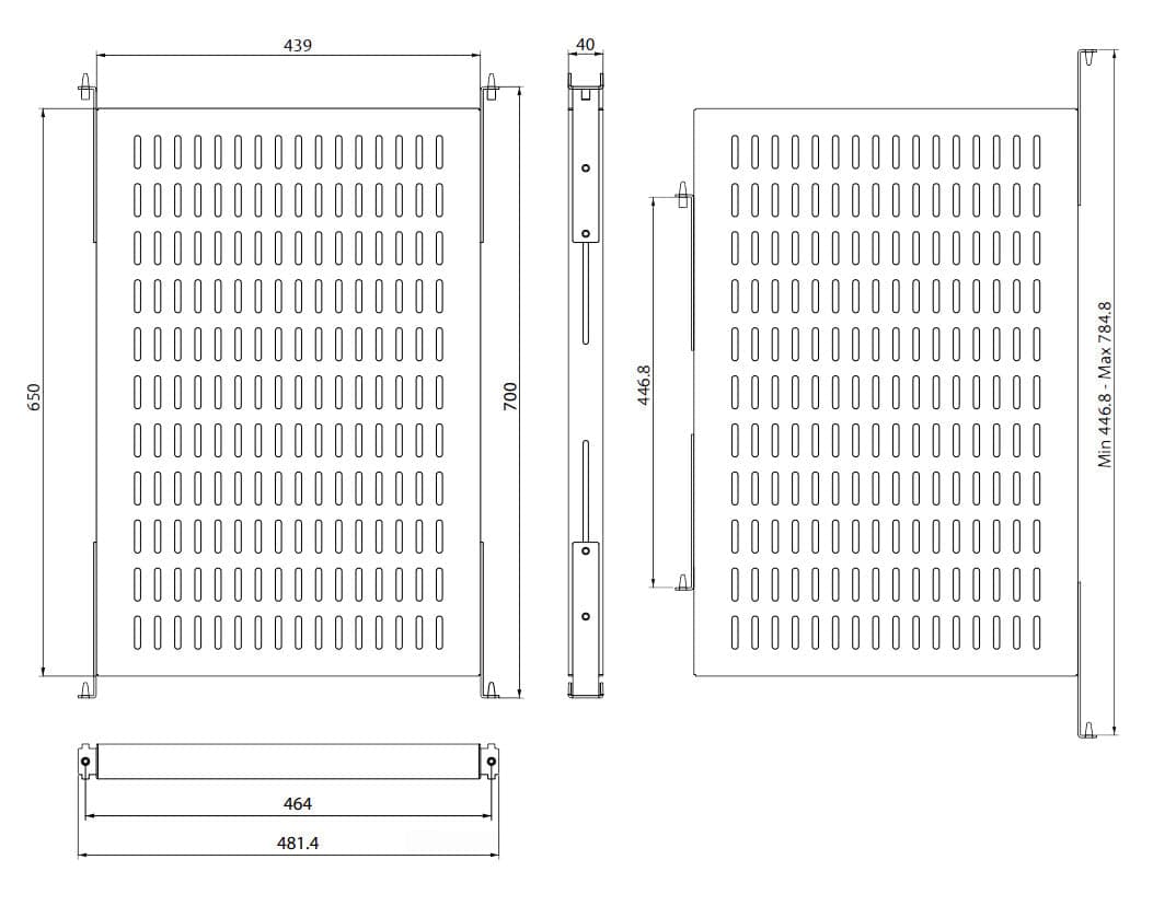 Base per Armadi 19'' Ripiano a Profondit&agrave Adattabile per Server Rack 1U Nero in  Scontolo.net - Potenza, commercioVirtuoso.it