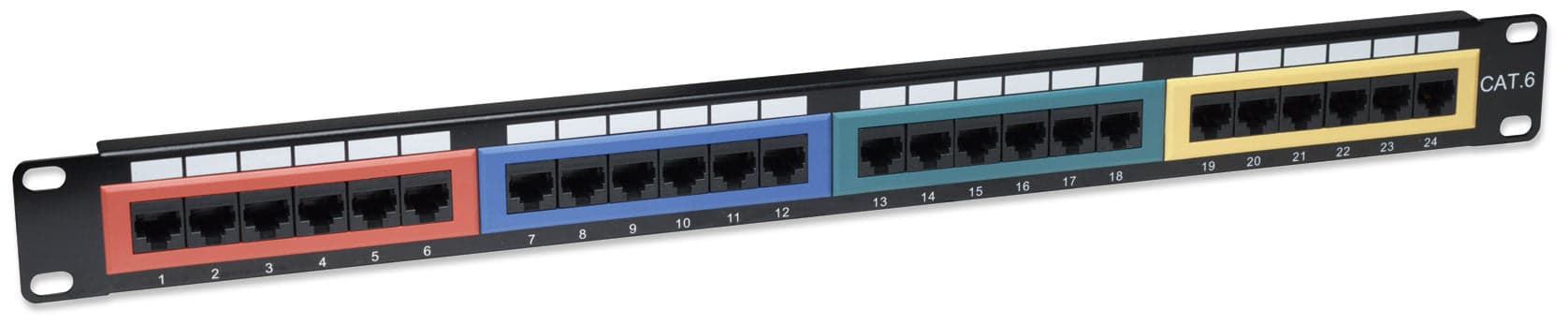 Pannello Patch UTP 24 porte Cat.6 Codifica Colorata in Cavi Ethernet Scontolo.net - Potenza, commercioVirtuoso.it