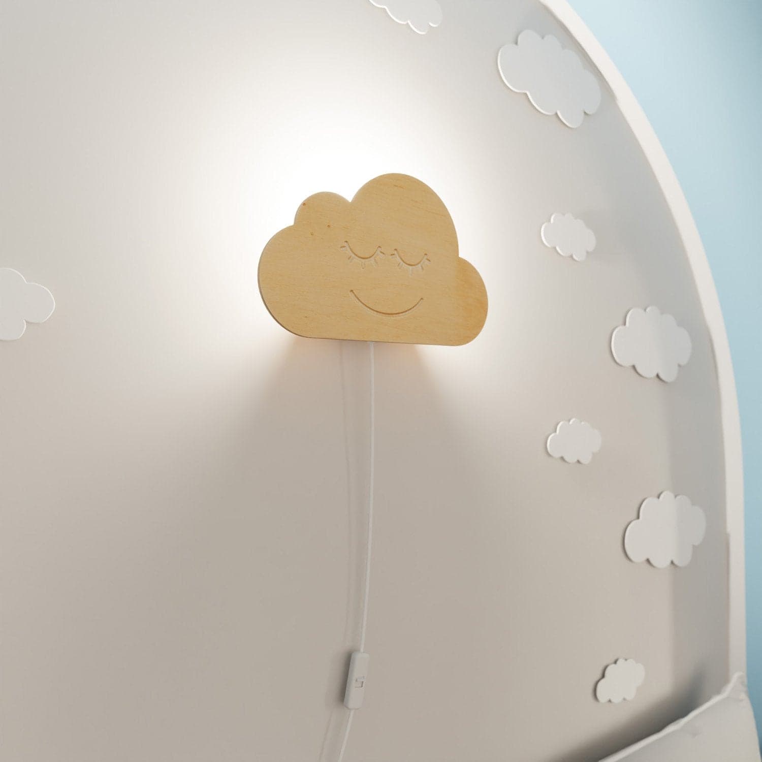Applique Safari A Forma Di Nuvola 1 Luce E14 In Compensato in Applique LuceArt - Montecorvino Pugliano, commercioVirtuoso.it