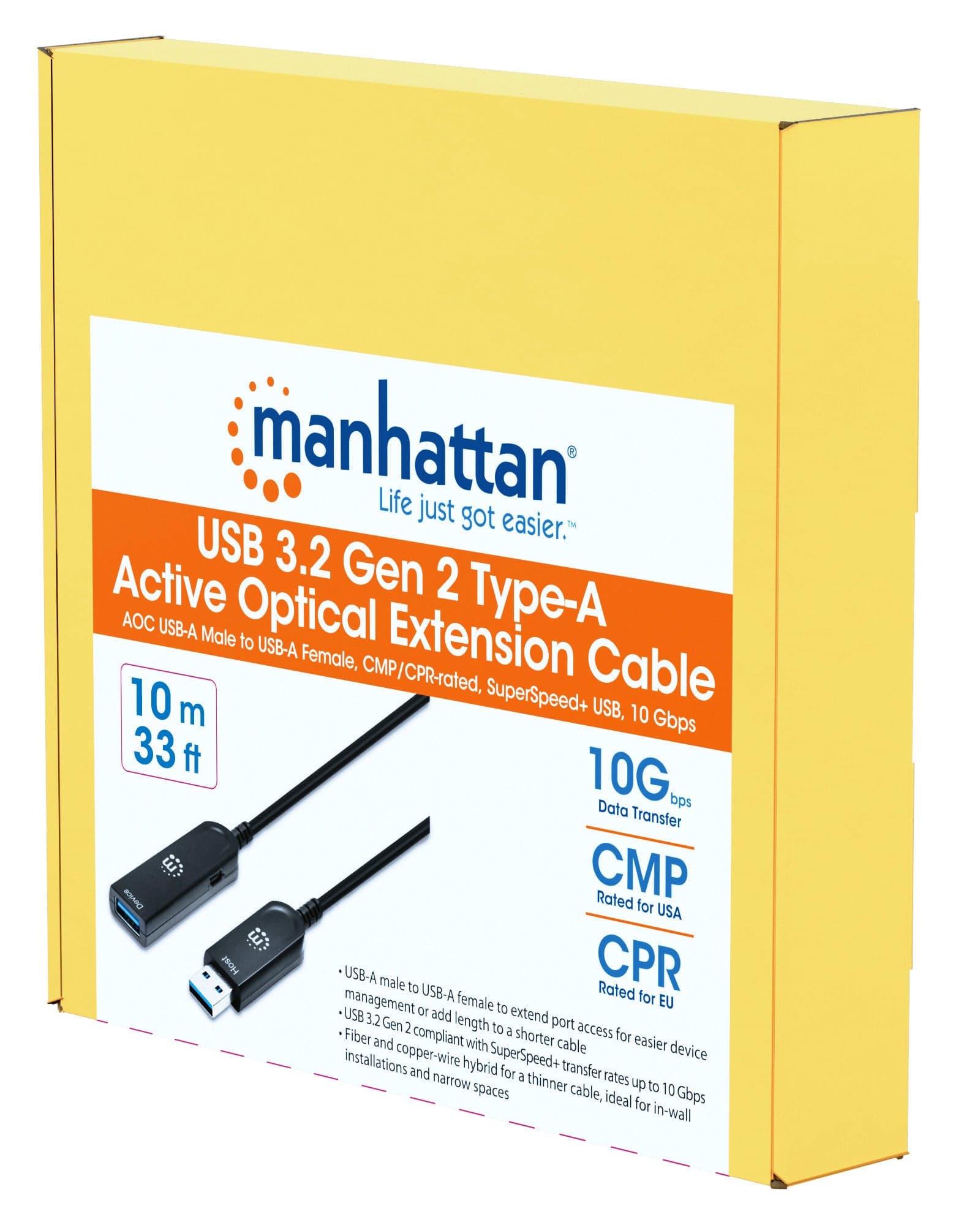Cavo Ottico Attivo USB 3.2 Gen 2 SuperSpeed+ Active Optical Cable USB A M/F 10 metri in Cavi HDMI Scontolo.net - Potenza, commercioVirtuoso.it