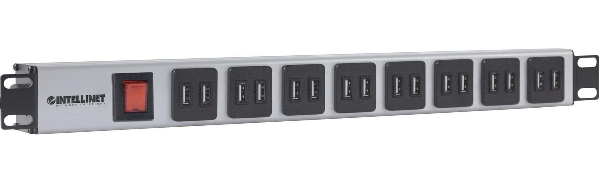 Multipresa per Rack 16 uscite USB tipo A Spina Schuko Angolata 1U in Multiprese Scontolo.net - Potenza, commercioVirtuoso.it