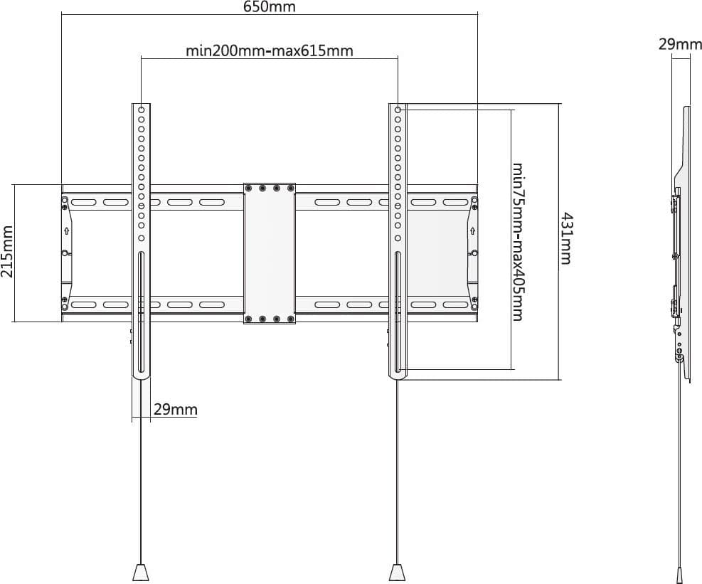 Staffa a Muro Fissa TV LED LCD 37-80'' in Supporti da parete e da soffitto Scontolo.net - Potenza, commercioVirtuoso.it