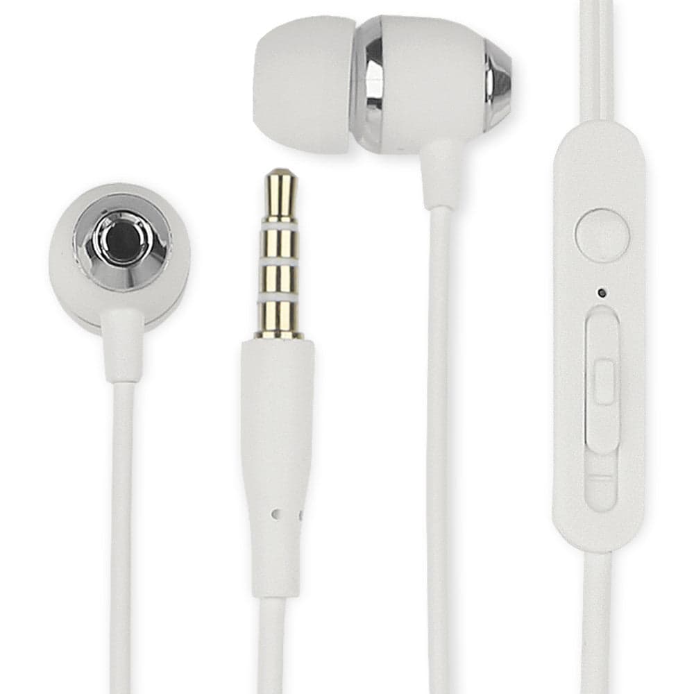 Cuffie Auricolari Audio 3.5 mm con Microfono Controllo Volume V5 Bianco in Cuffie In-Ear Scontolo.net - Potenza, commercioVirtuoso.it