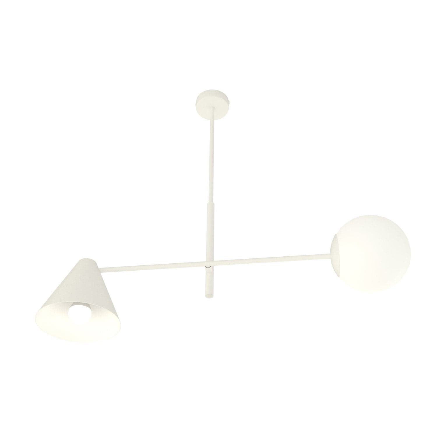 Plafoniera Moderna Industrial Hermes 2 Luci Bianco in Plafoniere LuceArt - Montecorvino Pugliano, commercioVirtuoso.it