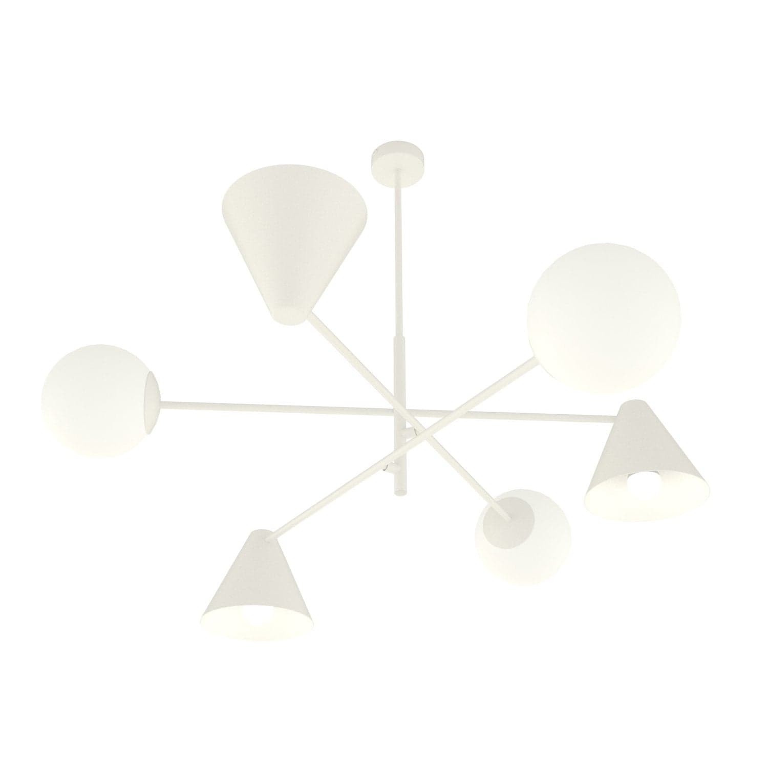 Plafoniera Moderna Industrial Hermes 6 Luci Bianco in Plafoniere LuceArt - Montecorvino Pugliano, commercioVirtuoso.it