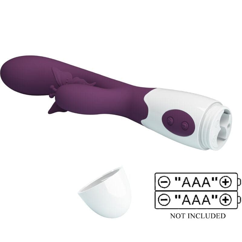 PRETTY LOVE - BUTTERFLY KISS VIBRATORE RABBIT E STIMOLATORE PUNTO G VIOLA in Vibratori Rabbit Desideria Shop - Latina, commercioVirtuoso.it