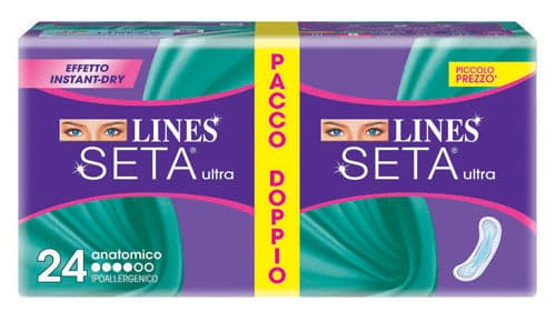 Lines seta ultra assorbente anatomico 24 pezzi in Assorbenti esterni Clubfarma - Melilli, commercioVirtuoso.it