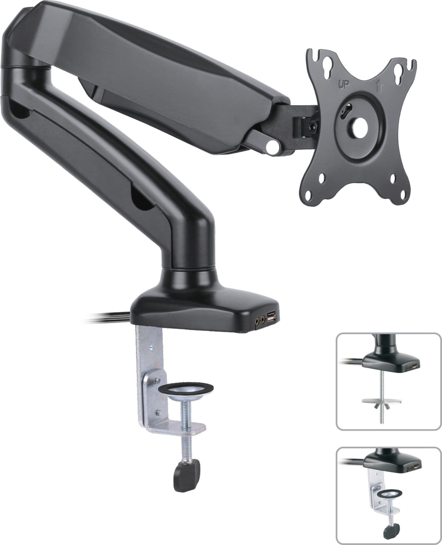 Supporto da Scrivania per Monitor 13-27'' con USB e audio in Supporti Scontolo.net - Potenza, commercioVirtuoso.it