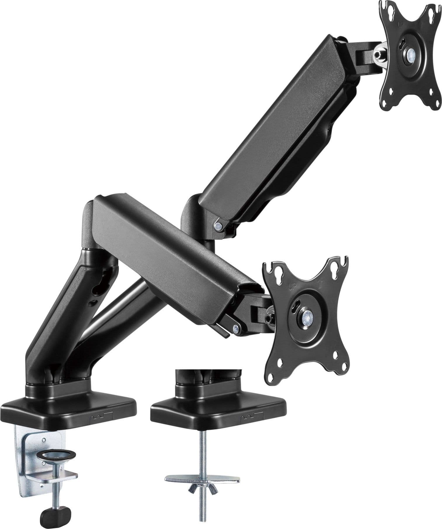 Supporto da Scrivania Doppio Monitor 17-32'' con Molla a Gas Nero in Supporti Scontolo.net - Potenza, commercioVirtuoso.it