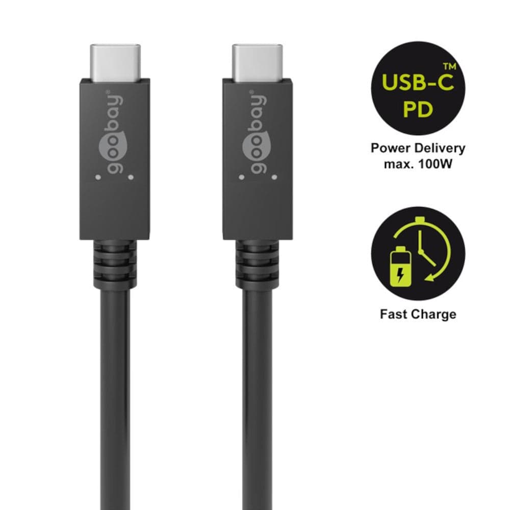 Cavo SuperSpeed USB-C&trade Maschio/USB-C&trade Maschio 100W PD 0.5m Nero in  Scontolo.net - Potenza, commercioVirtuoso.it