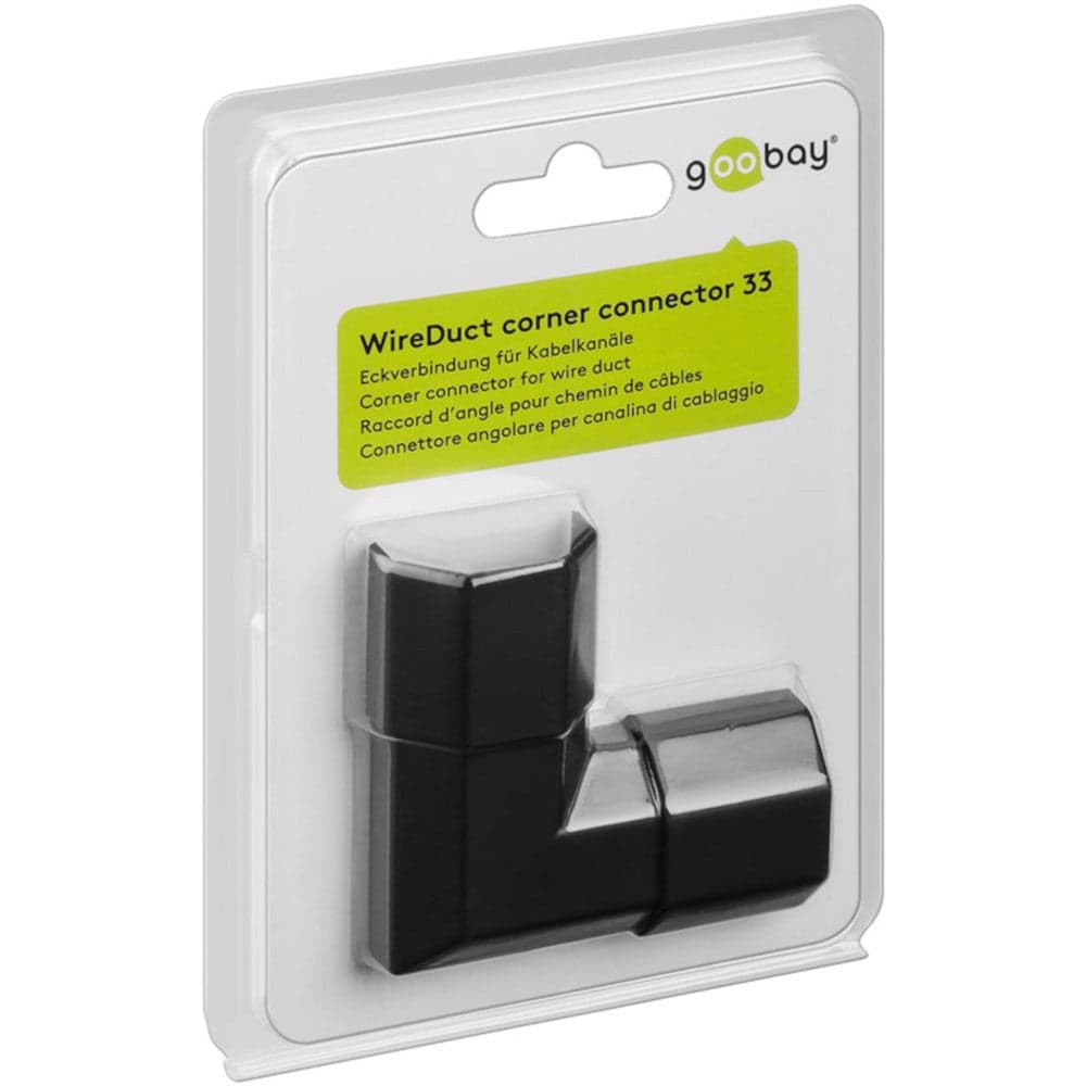 Connettore Angolare per Canalina di Cablaggio 33mm Nero in Canaline fili elettrici Scontolo.net - Potenza, commercioVirtuoso.it