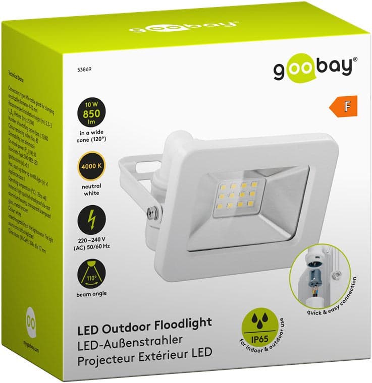 Faretto LED da Esterno IP65 10W Bianco in Proiettori Scontolo.net - Potenza, commercioVirtuoso.it