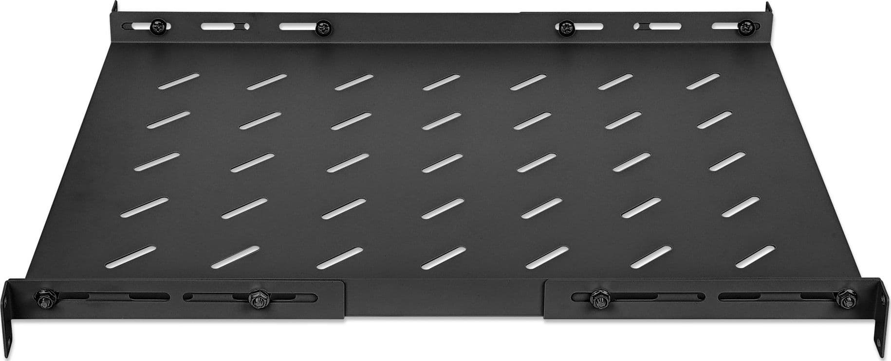 Mensola 19'' fissa con Profondit&agrave Regolabile da 550 a 750 mm 1U Nero in Mensole da muro Scontolo.net - Potenza, commercioVirtuoso.it