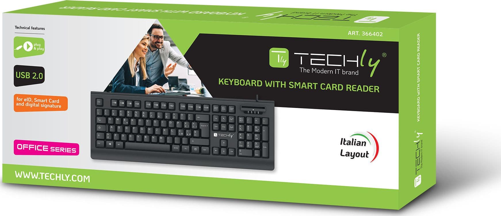Tastiera USB con Lettore Smart Card Integrato per CNS CIE e CRS Tessera Sanitaria in Lettori schede di memoria esterni Scontolo.net - Potenza, commercioVirtuoso.it