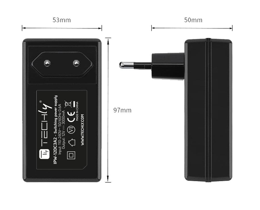 Alimentatore Switching 12V 3000mA Plug 5.5 x 2.5 mm Nero in Adattatori da viaggio Scontolo.net - Potenza, commercioVirtuoso.it