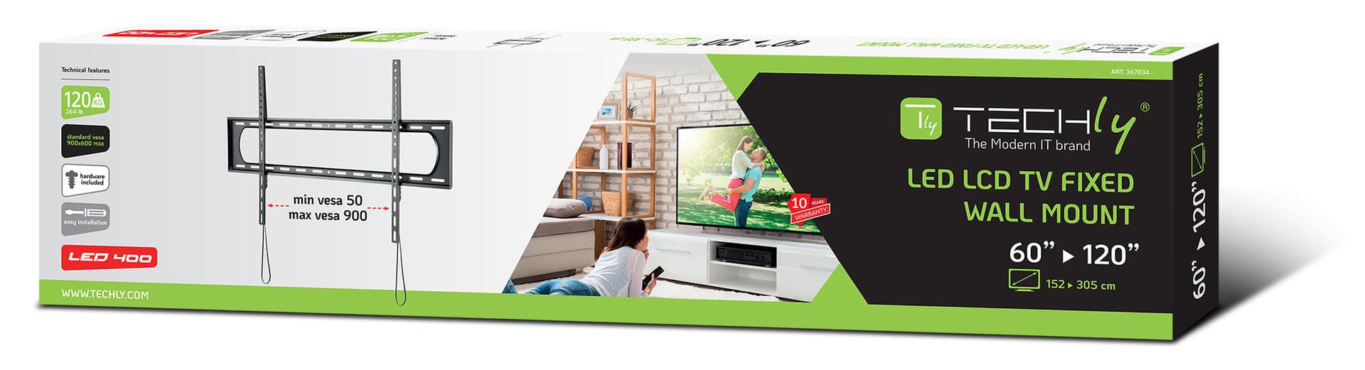 Staffa a Muro Fissa Slim TV LED LCD 60-120'' in Supporti da parete e da soffitto Scontolo.net - Potenza, commercioVirtuoso.it