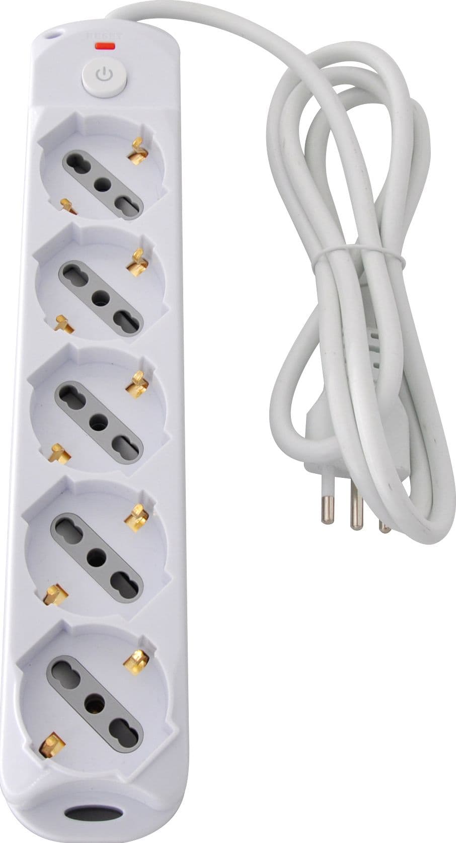 Presa Multipla a 5 Posti Italiana Bipasso/Schuko Spina 10A in Multiprese Scontolo.net - Potenza, commercioVirtuoso.it