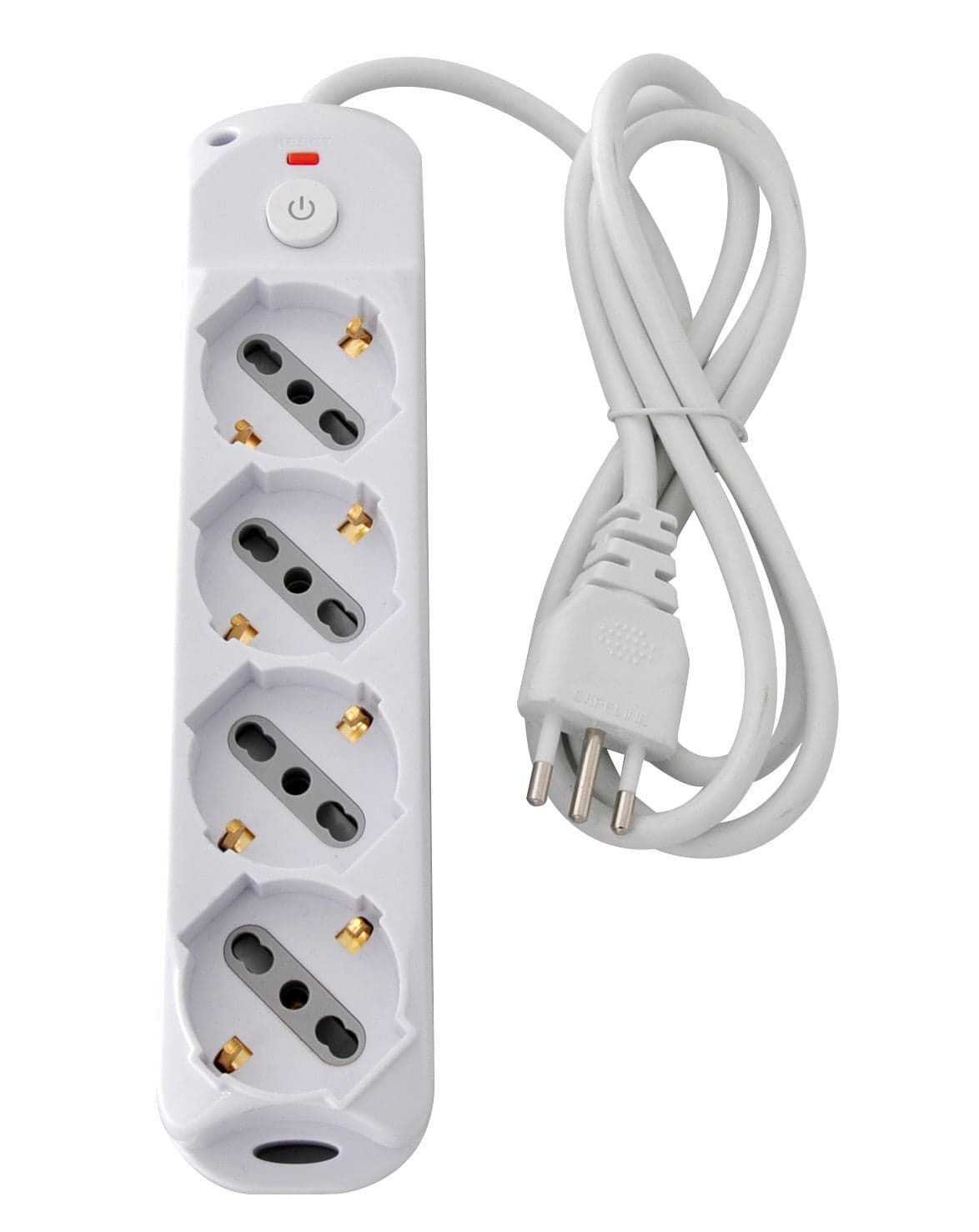 Presa Multipla a 4 Posti Italiana Bipasso/Schuko Spina 10A in Multiprese Scontolo.net - Potenza, commercioVirtuoso.it