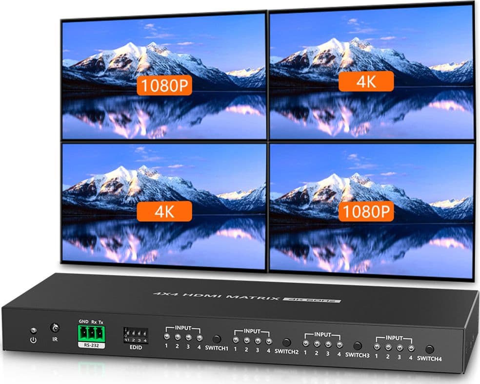 Switch Matrix HDMI2.0 4x4 4K@60 Hz in Selettori audio-video Scontolo.net - Potenza, commercioVirtuoso.it