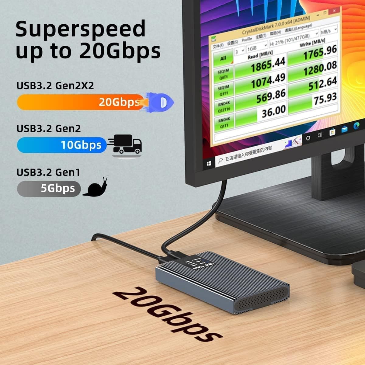 Box Esterno Duplicatore Clone Offline USB3.2 Gen 2x2 USB-C&trade M.2 PCIe NVME 20 Gbps in Case e serrature Scontolo.net - Potenza, commercioVirtuoso.it