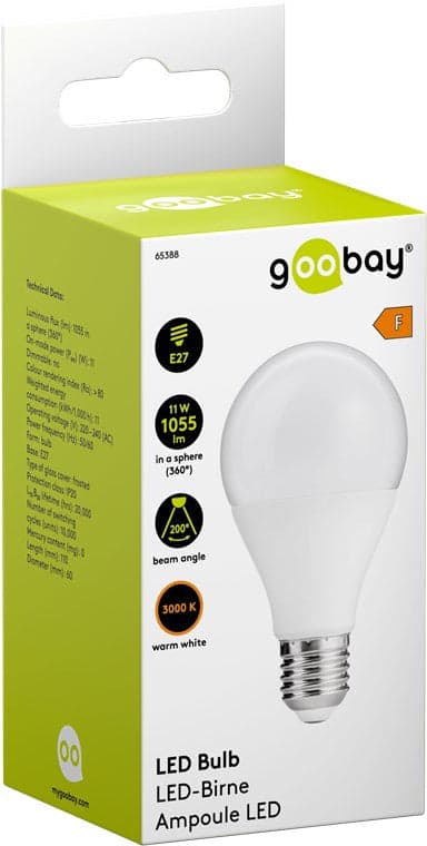 Lampadina E27 Bianco Caldo Satinato 11W, Classe F in Lampadine a LED Scontolo.net - Potenza, commercioVirtuoso.it