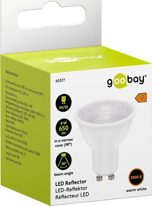 Faretto GU10 Bianco Caldo 8W, Classe F in Lampadine a LED Scontolo.net - Potenza, commercioVirtuoso.it