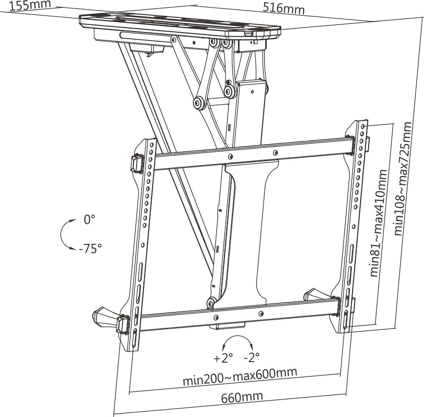 Supporto TV da Soffitto Inclinabile Motorizzato Integrazione Smart Home per TV da 32 a 70'' in Supporti da parete e da soffitto Scontolo.net - Potenza, commercioVirtuoso.it
