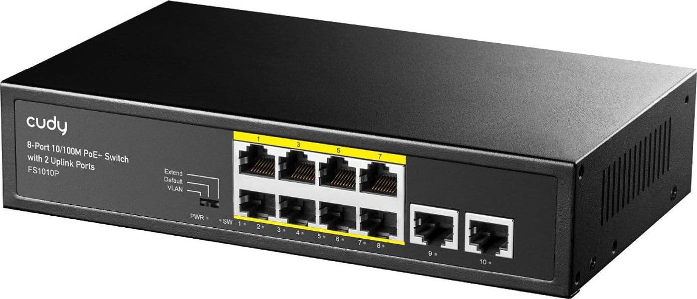Switch PoE+ 10/100M a 8 Porte con 2 Porte Uplink, FS1010P in  Scontolo.net - Potenza, commercioVirtuoso.it