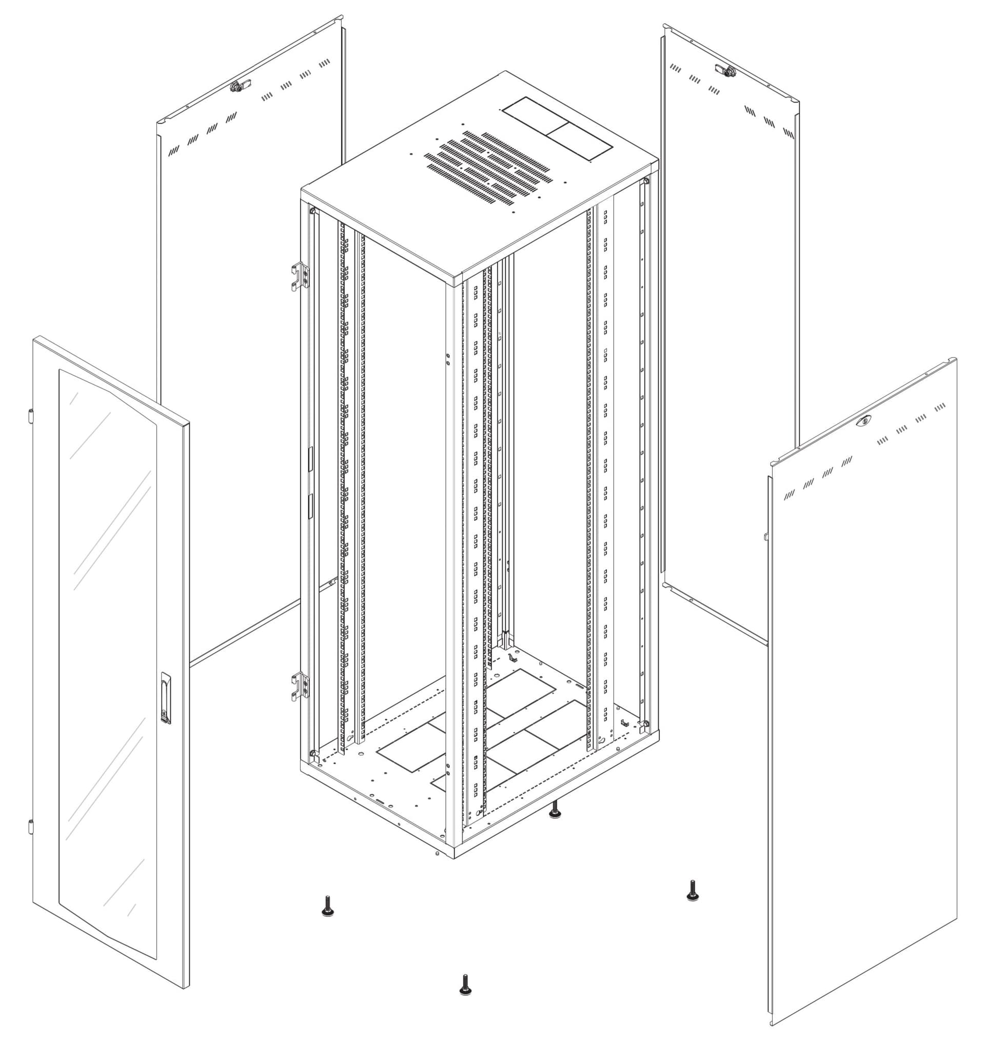 Armadio Rack NextGen 19'' 600x800 20U Grigio in  Scontolo.net - Potenza, commercioVirtuoso.it