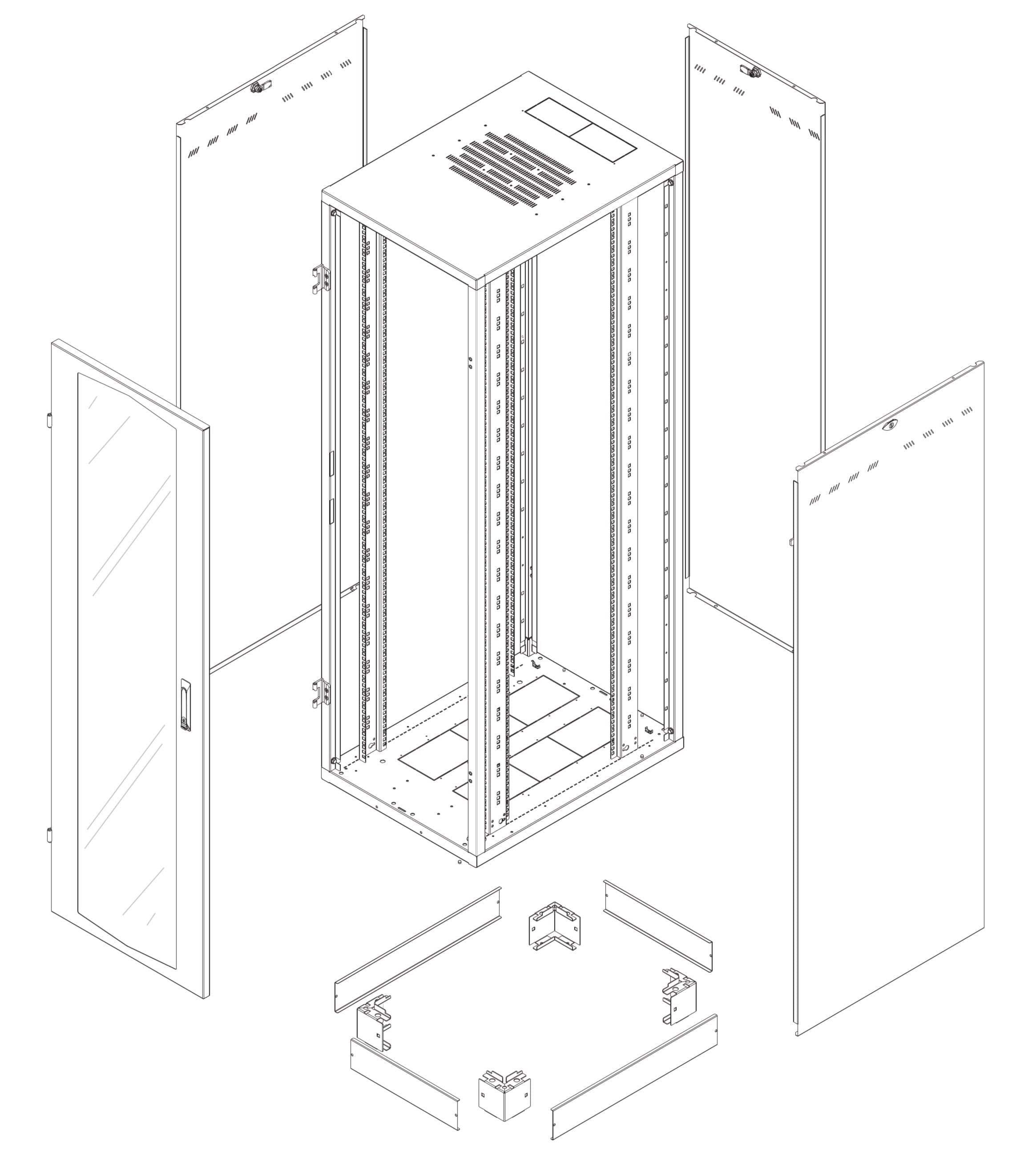 Armadio Rack NextGen 19'' 600x800 38U Nero in  Scontolo.net - Potenza, commercioVirtuoso.it