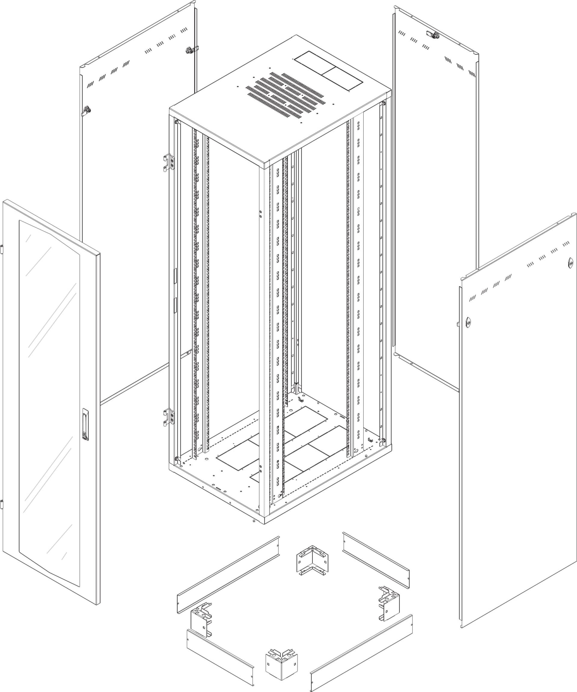 Armadio Rack NextGen 19'' 600x800 42U Nero in  Scontolo.net - Potenza, commercioVirtuoso.it