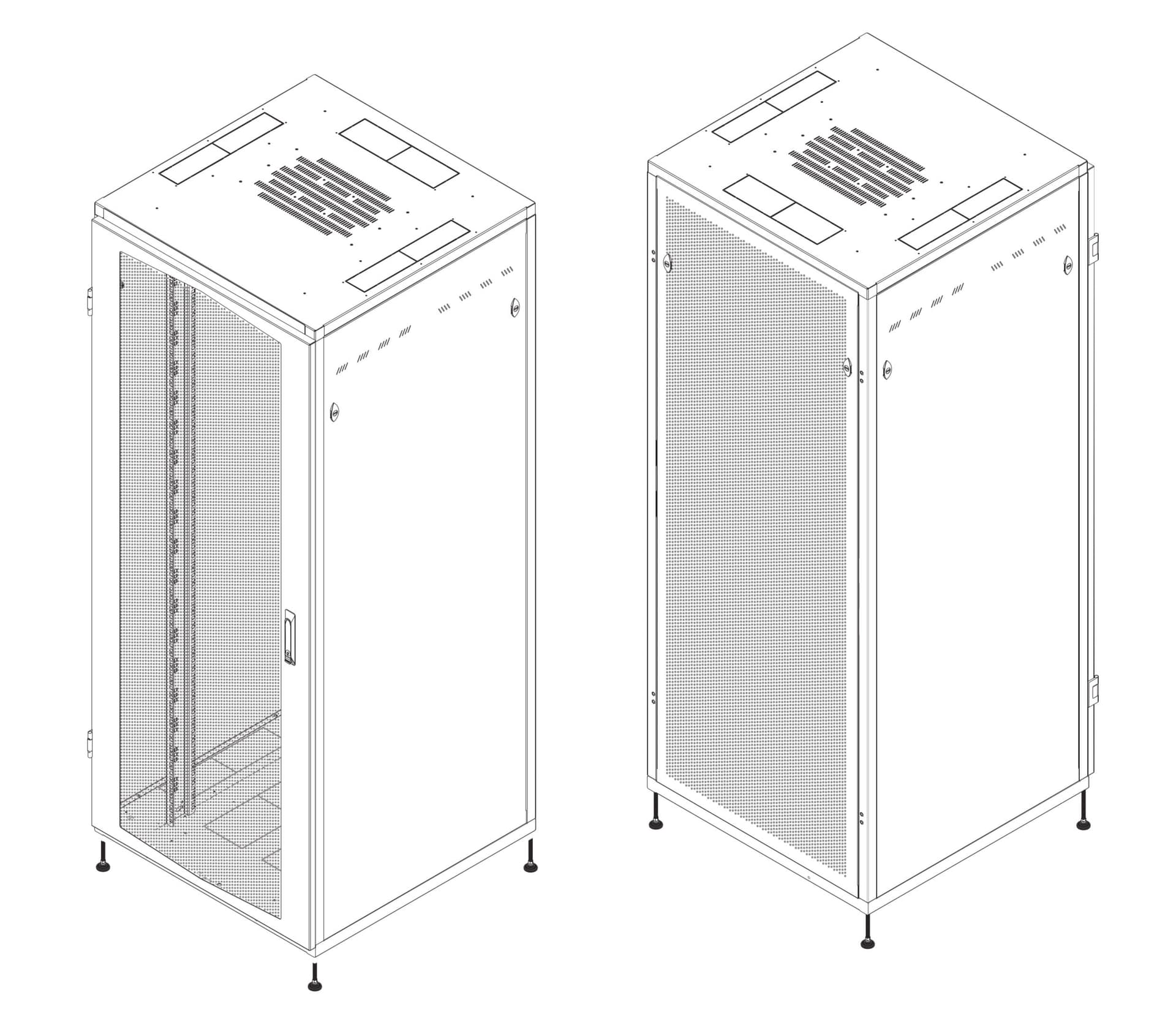 Armadio Rack NextGen 19'' 800x800 42U Porta Pan.Posteriore Grigliati Nero in  Scontolo.net - Potenza, commercioVirtuoso.it