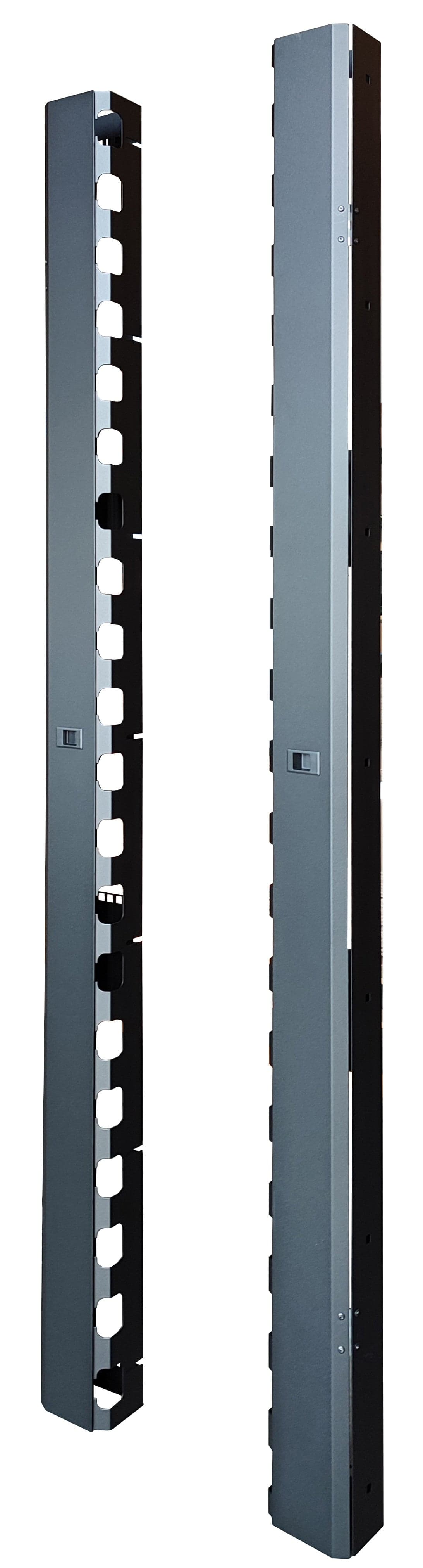 Coppia Canala Gestione Cavi Verticale 42U con Sportello Chiusura a Scatto Nero in Protezioni per cavi a pavimento Scontolo.net - Potenza, commercioVirtuoso.it
